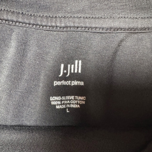 J Jill Womens Tunic Top Large Black Long Sleeve Comfy Soft Cotton Cozycore A169 - Picture 8 of 8